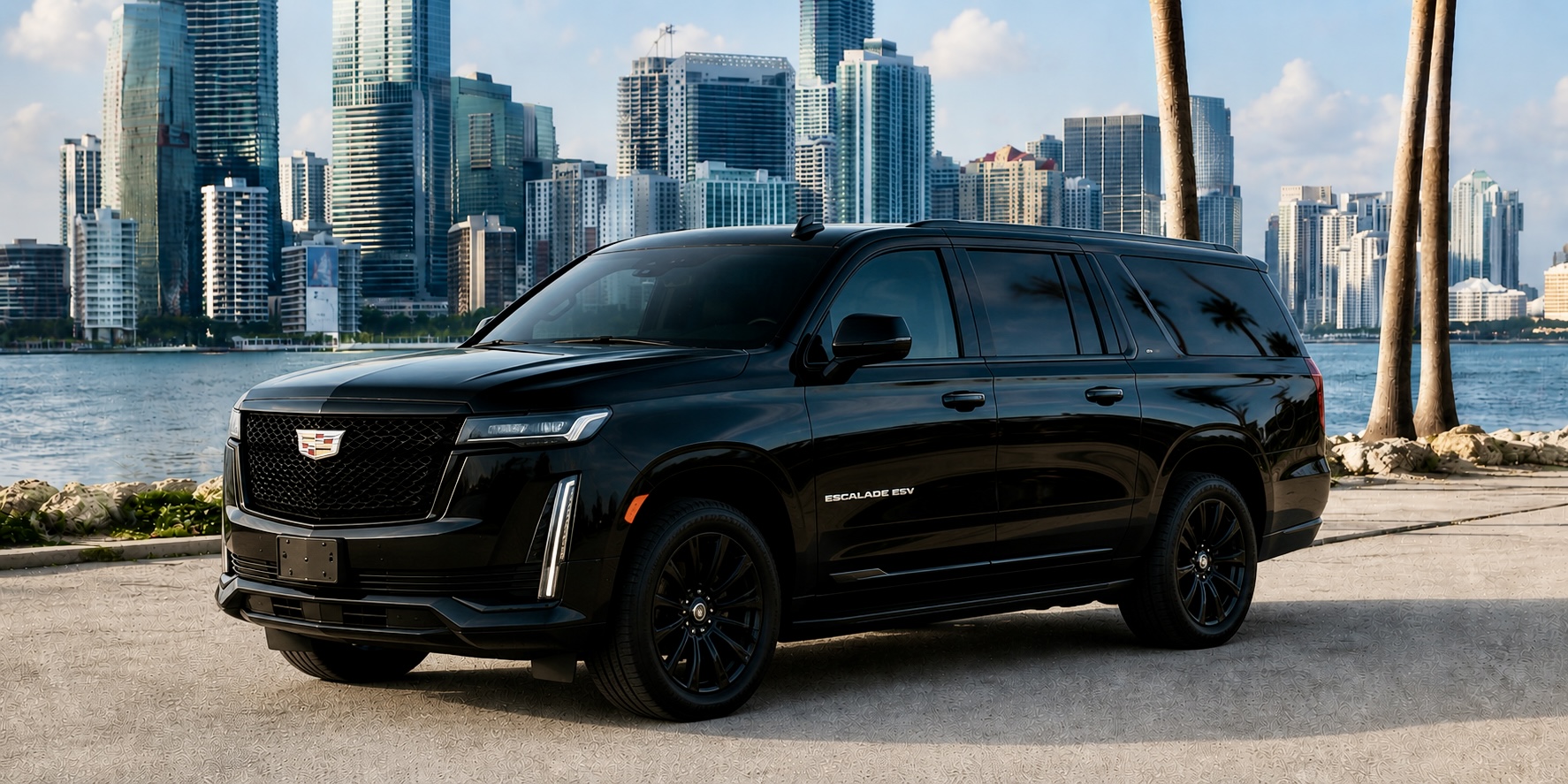 Armored Cadillac Escalade chauffeur service Miami