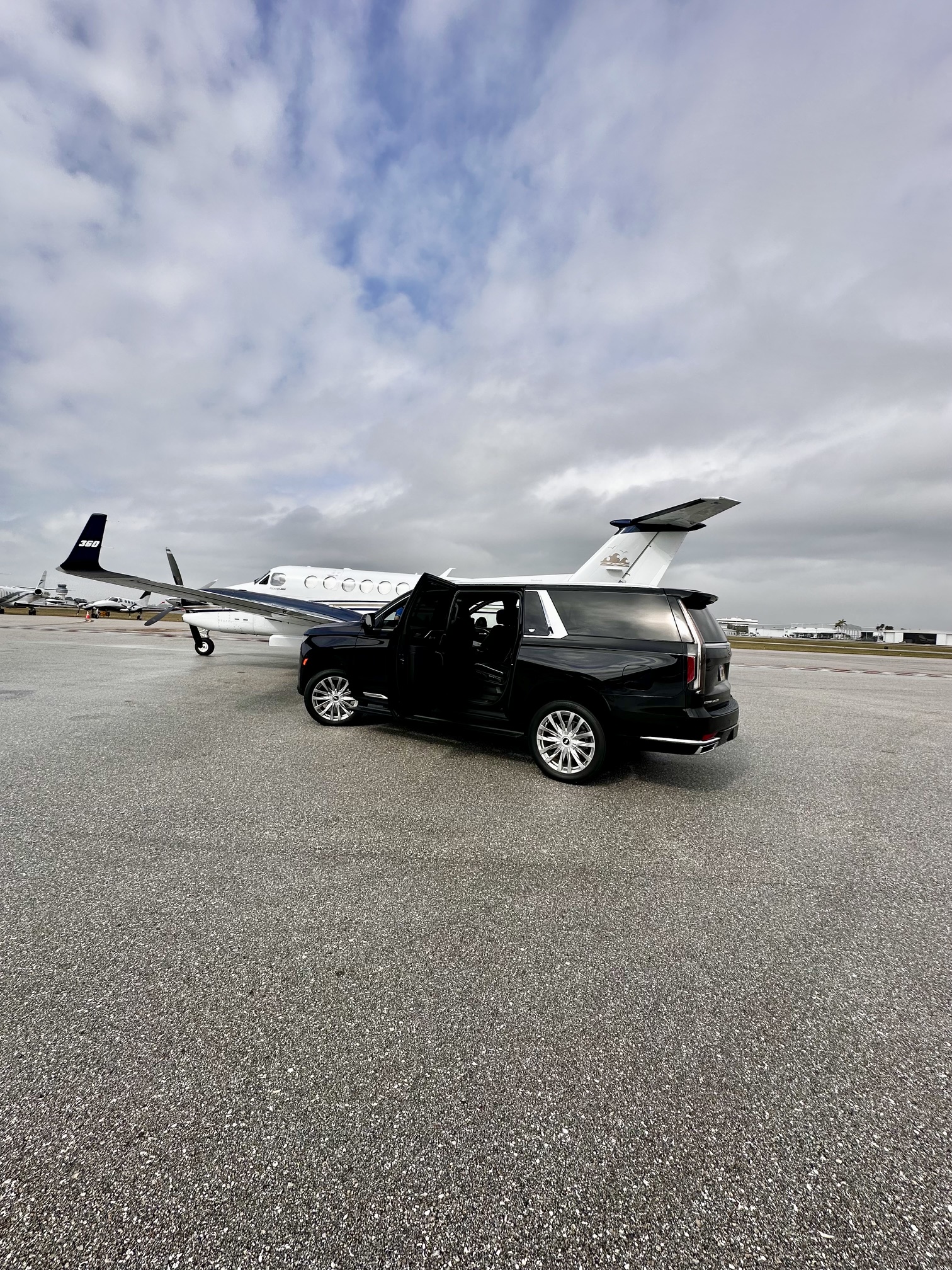 Cadillac Escalade ESV tarmac delivery Fort Lauderdale Executive Airport FXE