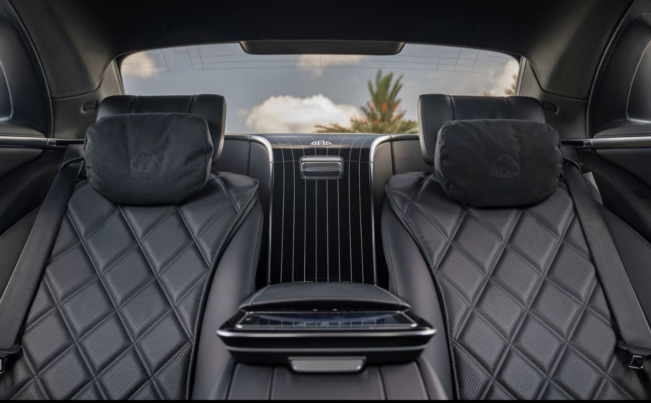 Rear cabin seating and console detail