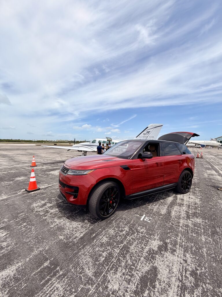 Range Rover tarmac delivery private jet Key West Airport
