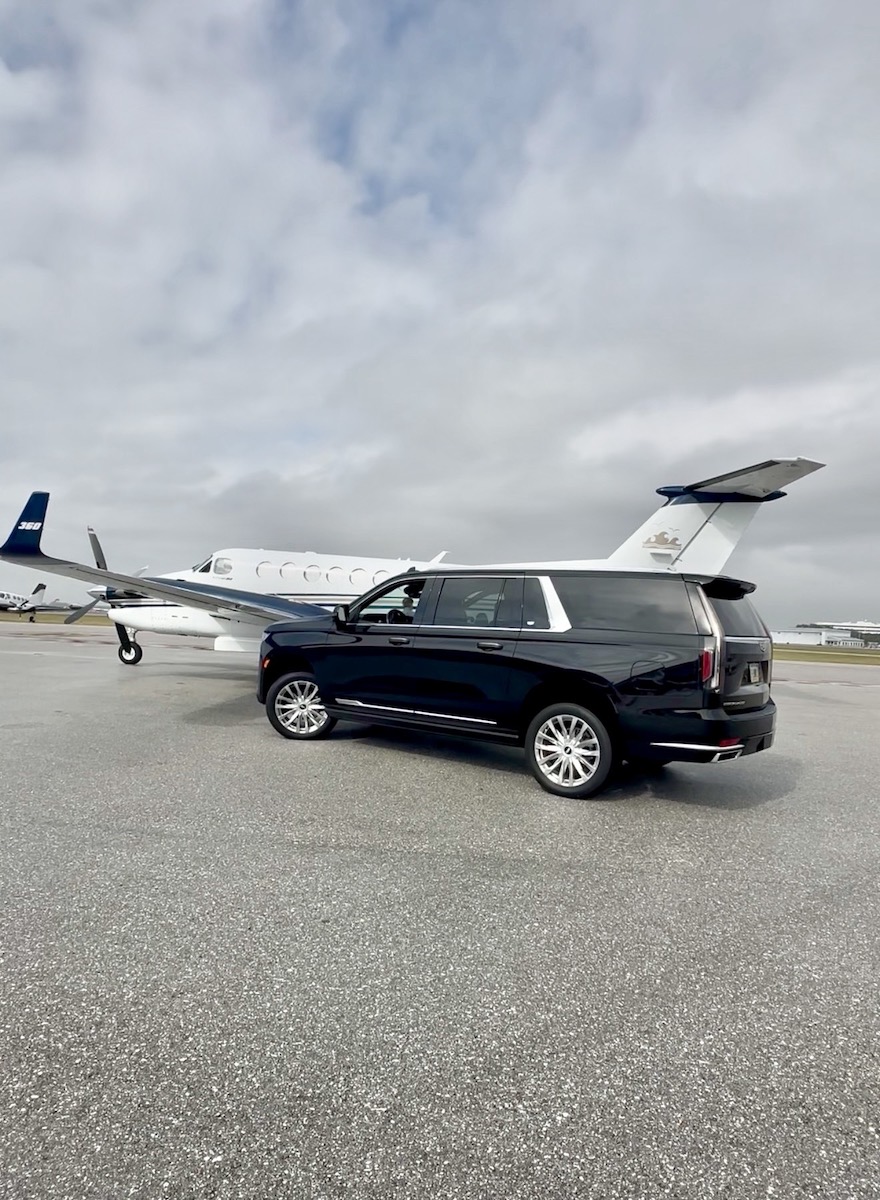 Cadillac Escalade delivered to a private aircraft at Signature Flight Support, Opa-Locka Executive Airport